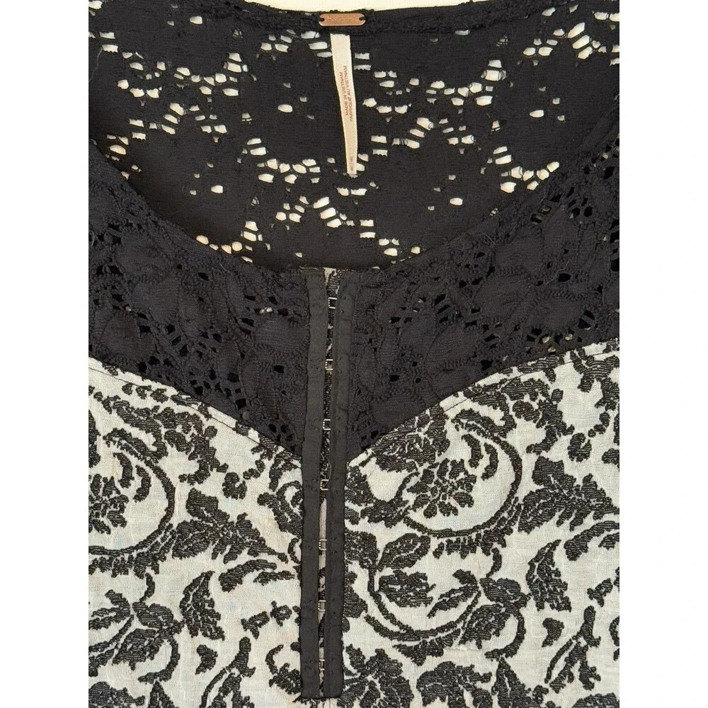 Free People Love You To Pieces Dress Sz Medium Y2K 90s Bodycon Whimsigoth Lace